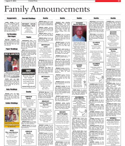 Family Announcements - Isle of Wight County Press