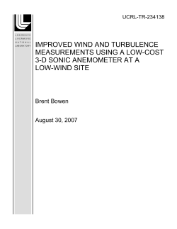 improved wind and turbulence measurements using a