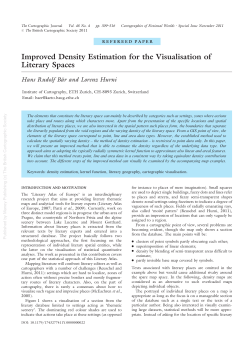 Improved Density Estimation for the Visualisation of Literary Spaces