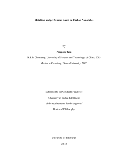 Metal ion and pH Sensors based on Carbon Nanotubes by Pingping