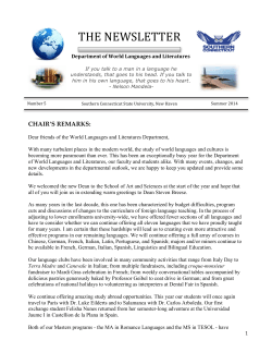 the newsletter - Southern Connecticut State University