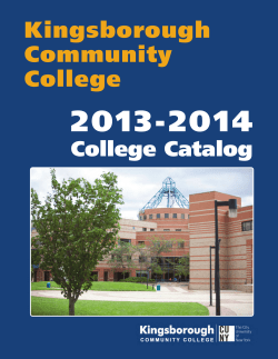 2013-2014 College Catalog - Kingsborough Community College