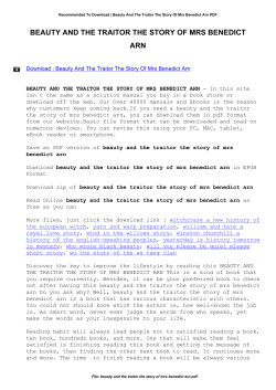 Beauty And The Traitor The Story Of Mrs Benedict Arn