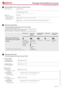 Manage Velocity@ocbc Account Form