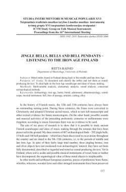 jingle bells, bells and bell pendants – listening to the iron age