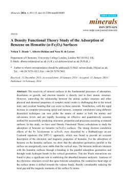 A Density Functional Theory Study of the Adsorption of Benzene on
