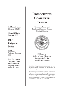 Prosecuting Computer Crimes - Michigan Technological University