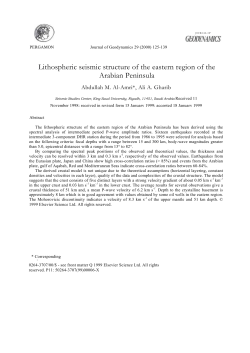 Lithospheric seismic structure of the eastern region of the Arabian