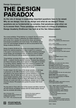 the design paradox - Design Academy Eindhoven