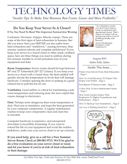 Do You Keep Your Server In A Closet?