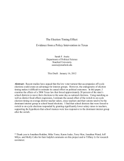 The Election Timing Effect - Goldman School of Public Policy