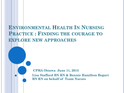 Environmental Health in Nursing Practice: Finding the Courage to
