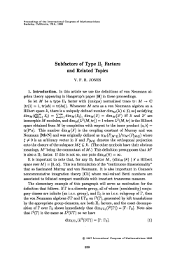 Subfactors of Type Hi Factors and Related Topics dmW&pound;2(t/r)) = [r:r0