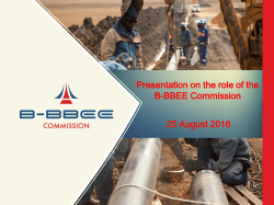 The Role of the B-BBEE Commission in ensuring transformation