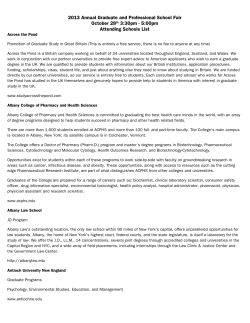 2013 Annual Graduate and Professional School Fair October 28th 3