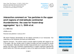 Interactive comment on &ldquo;Ice particles in the upper anvil