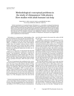 Methodological&ndash;conceptual problems in the study of chimpanzees
