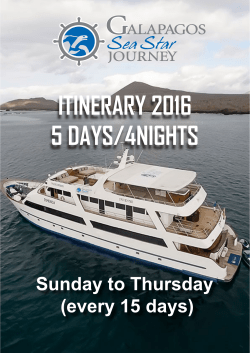 to - Galapagos Sea Star Journey