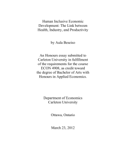 Human Inclusive Economic Development: The