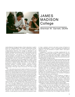 JAMES MADI SON Col lege - MSU RO