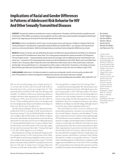 Implications of Racial and Gender Differences In Patterns of