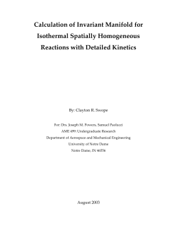 Calculation of Invariant Manifold for Isothermal Spatially