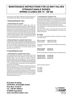 maintenance instructions for 2/2-way