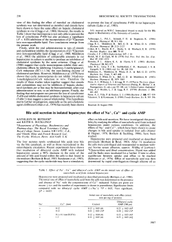 Bile acid secretion in isolated hepatocytes