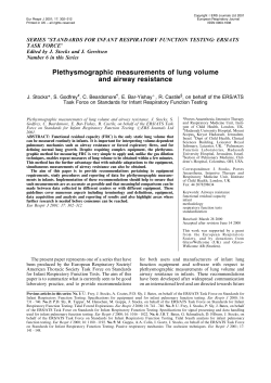 Plethysmographic measurements of lung volume and airway
