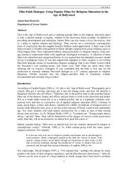 Film-Faith Dialogue: Using Popular Films for Religious