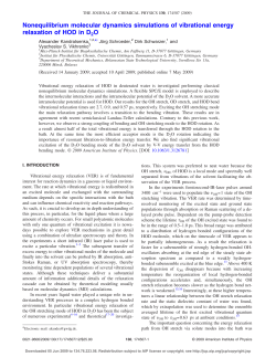 Nonequilibrium molecular dynamics simulations of vibrational