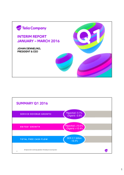 interim report january &ndash; march 2016