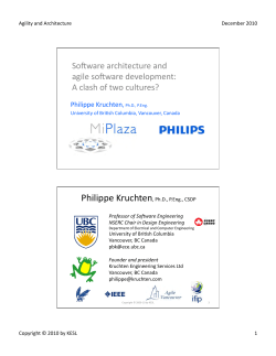 Agility and Architecture&hellip;