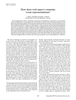 How does verb aspect constrain event representations?