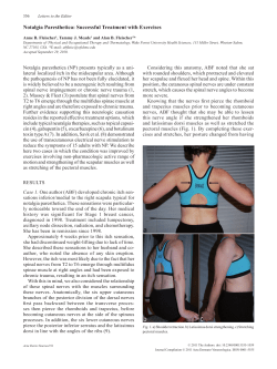 Notalgia Paresthetica: Successful Treatment with Exercises
