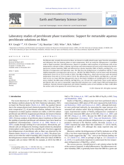 Laboratory studies of perchlorate phase transitions