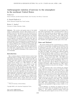 Anthropogenic emission of mercury to the atmosphere