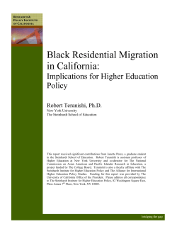 Black Residential Migration in California