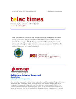 telac times - ASU Department of English