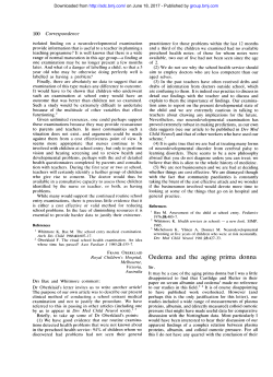 Oedema and the aging prima donna