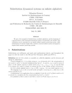 Substitutions on an infinite alphabet