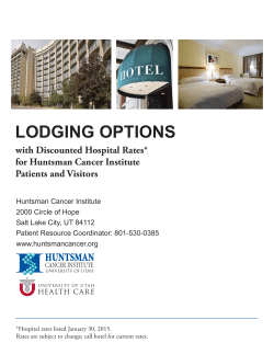 lodging options - University of Utah Health