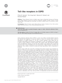 Toll-like receptors in COPD - European Respiratory Journal