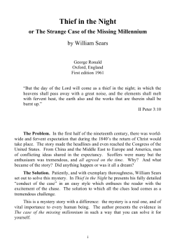 Thief in the Night - Baha`i Library Online