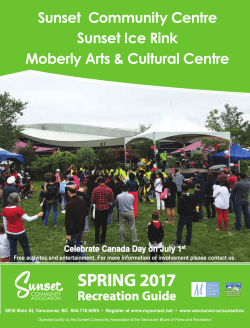 SPRING 2017 - Sunset Community Centre