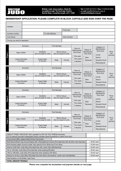 membership application: please complete in