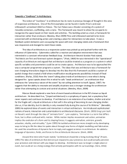 Towards a &ldquo;Liveliness&rdquo; in Architecture: The notion of &ldquo;Liveliness&rdquo; in