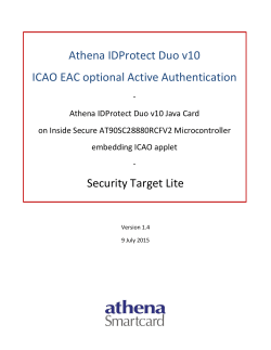 Athena IDProtect Duo v10 ICAO EAC optional
