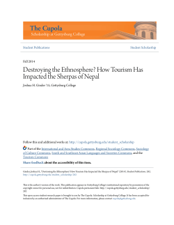 Destroying the Ethnosphere? How Tourism Has Impacted the