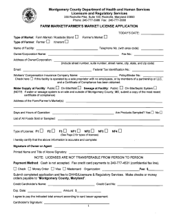 Montgomery County Department of Health and Human Services